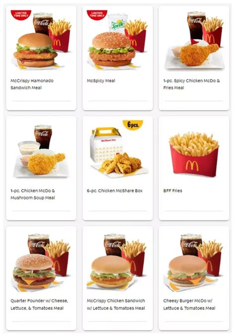 menu mcdo|McDonald's menu delivery .